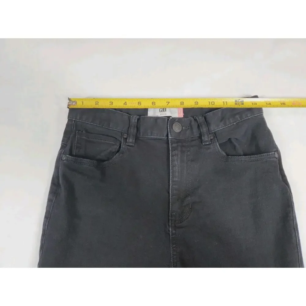 CAbi Jeans Womens 2‎ Black 5th Avenue Jeans Flare Leg #4326R Stretch